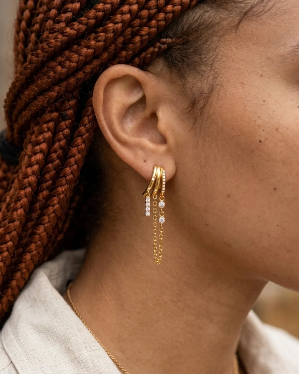 Serena Illusion Earring Chains