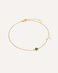 Birthstone Initial Bracelet