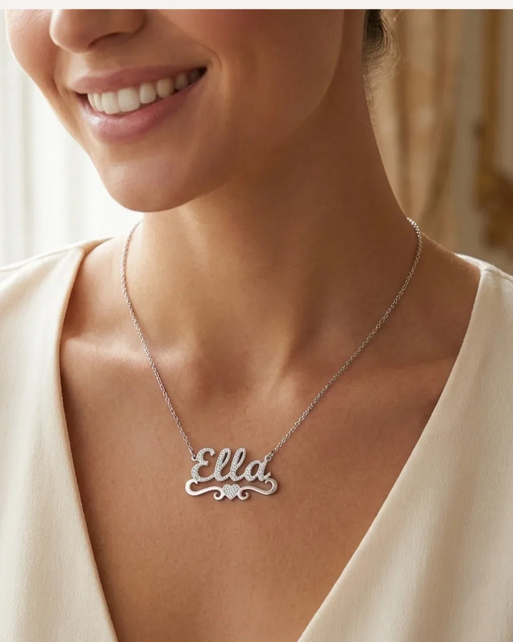 Rosalie Iced Out Name Necklace Brilliance