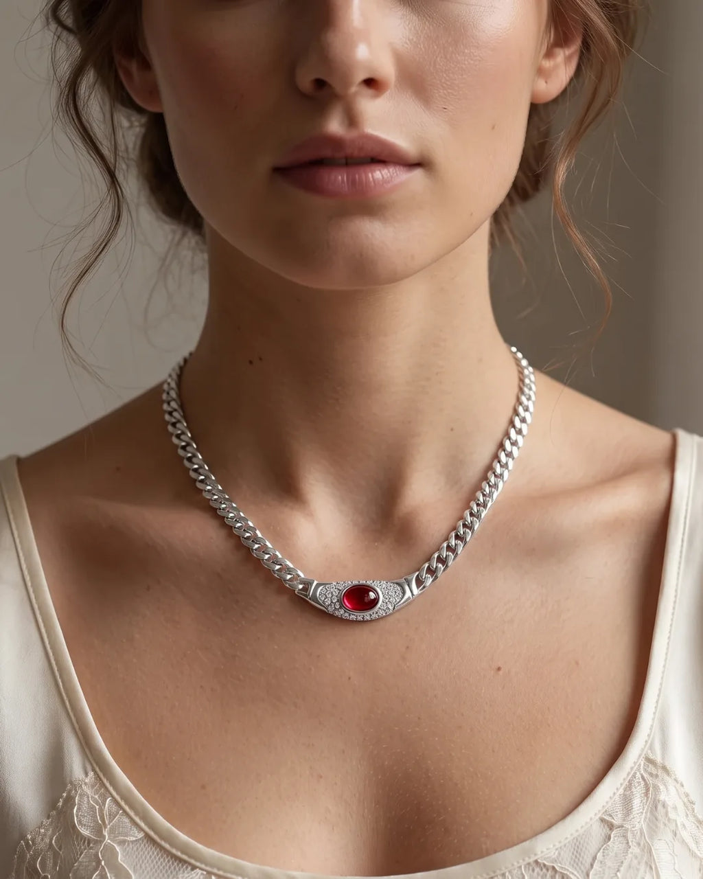 Aurelia Statement Chain Necklace Royale