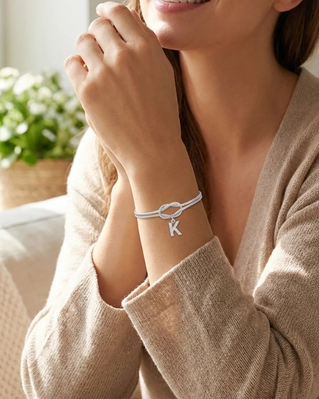 Celestine Initial Knot Bracelet Grace