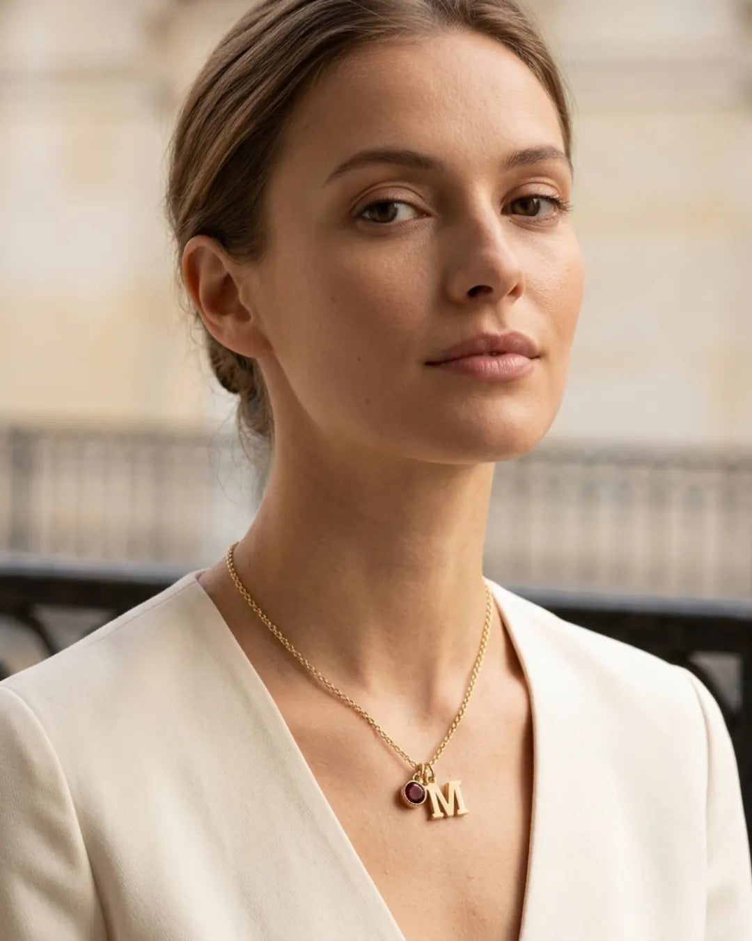 Isolde Initial Birthstone Necklace Signature