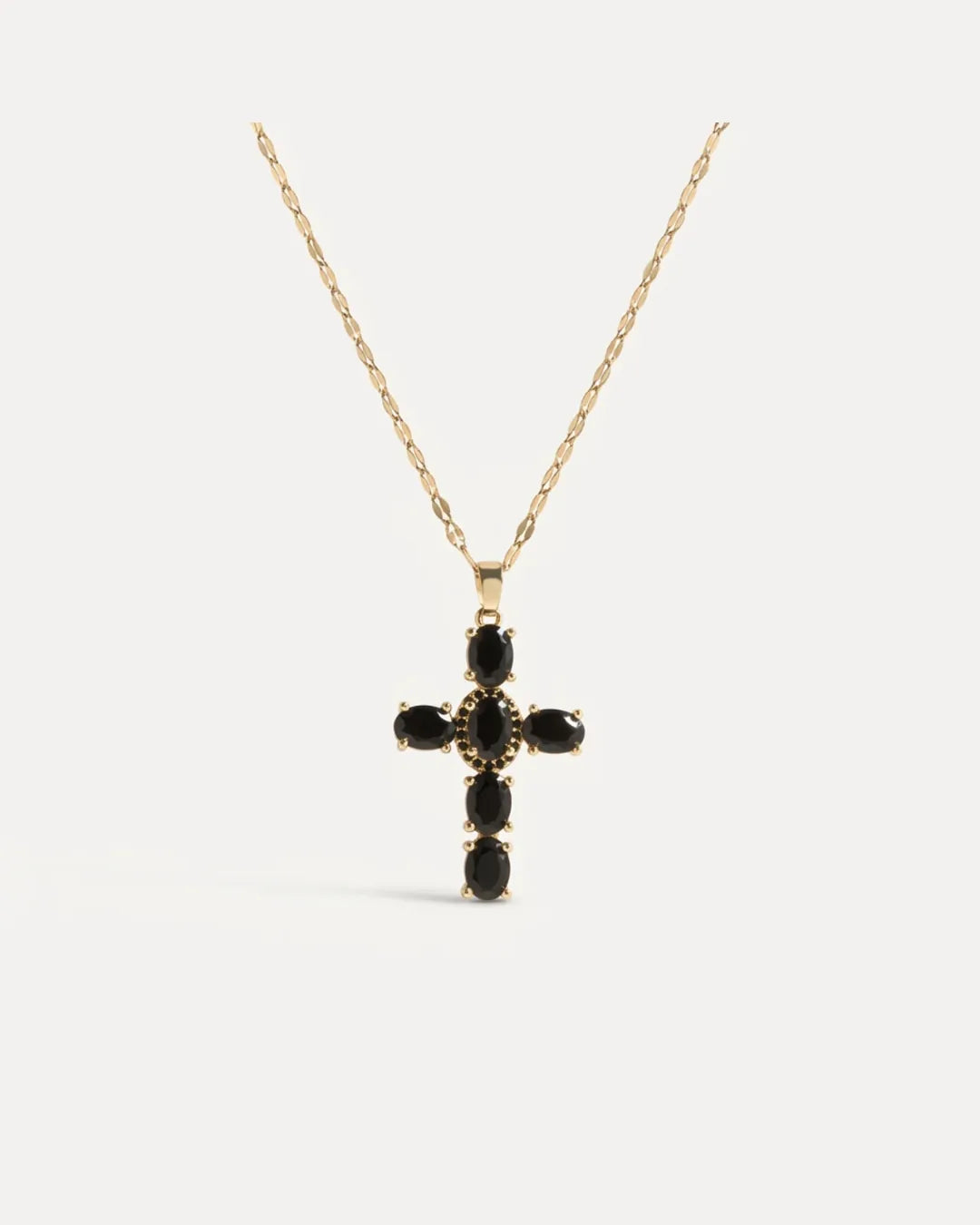 Esme Noir Cross Necklace Eternal