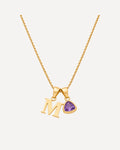 Emma Initial Birthstone Necklace