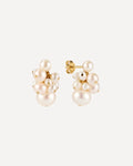 Ember Pearl Cluster Earrings Elegance
