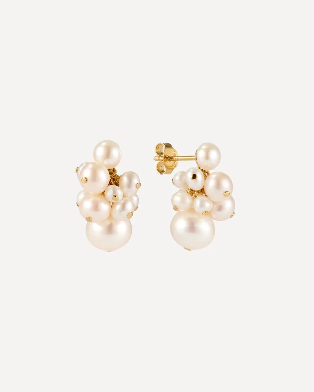 Ember Pearl Cluster Earrings Elegance