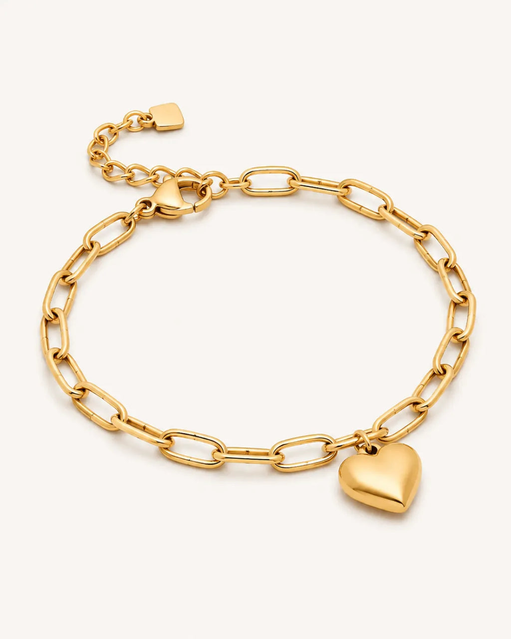 Olivia Paperclip Heart Chain Bracelet
