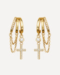 Seraphina Cross Illusion Earrings