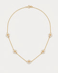 Evangeline Pearl Flower Necklace Bloom