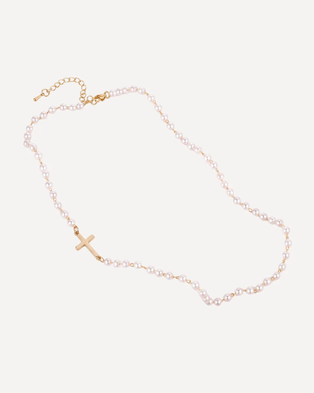 Celestine Cross Pearl Necklace Grace