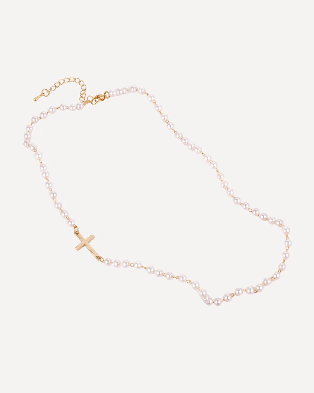 Celestine Cross Pearl Necklace Grace