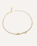 Annelise Sideways Initial Necklace Signature