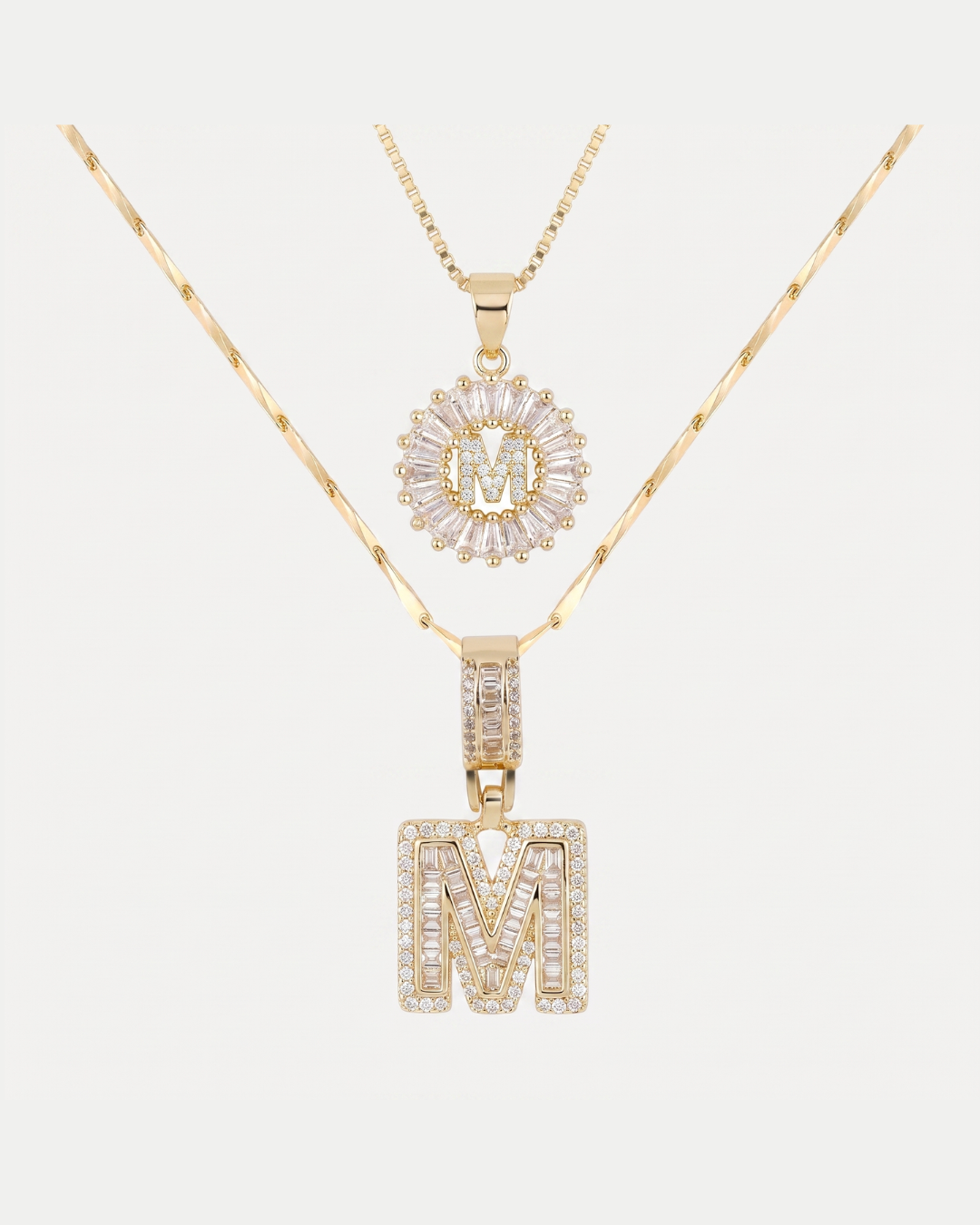 Elowen Layered Initial Necklace Brilliance