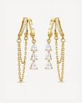 Elise Crystal Chain Illusion Earrings Luxe