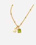 Ava Initial Birthstone Necklace