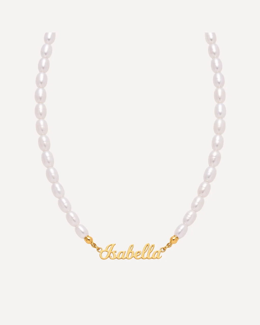Olivia Pearl Necklace with Custom Name