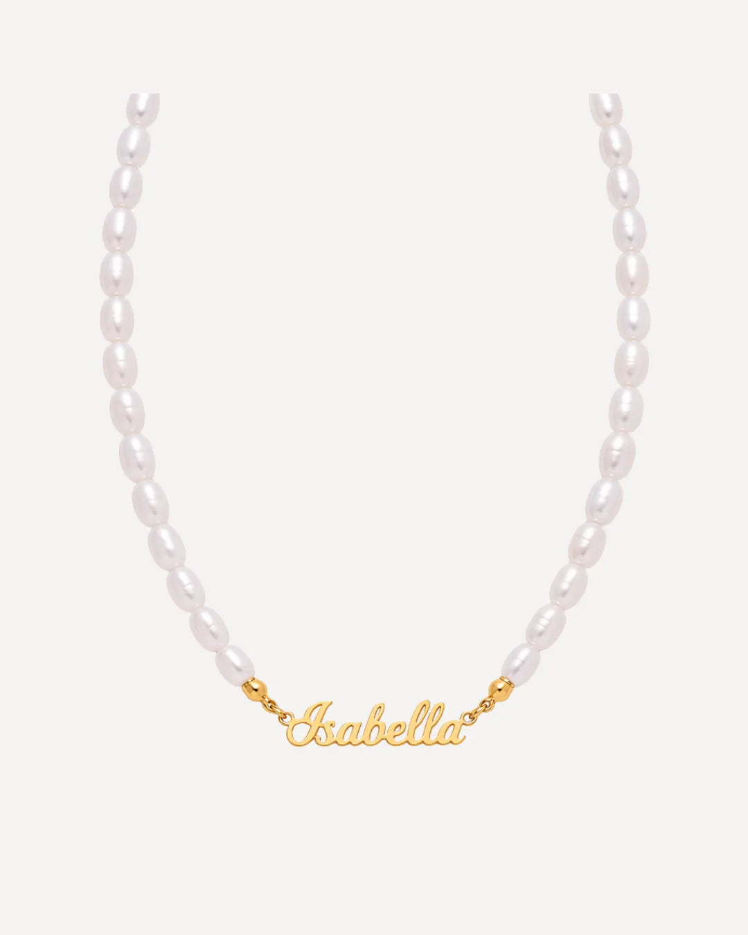 Olivia Pearl Necklace with Custom Name