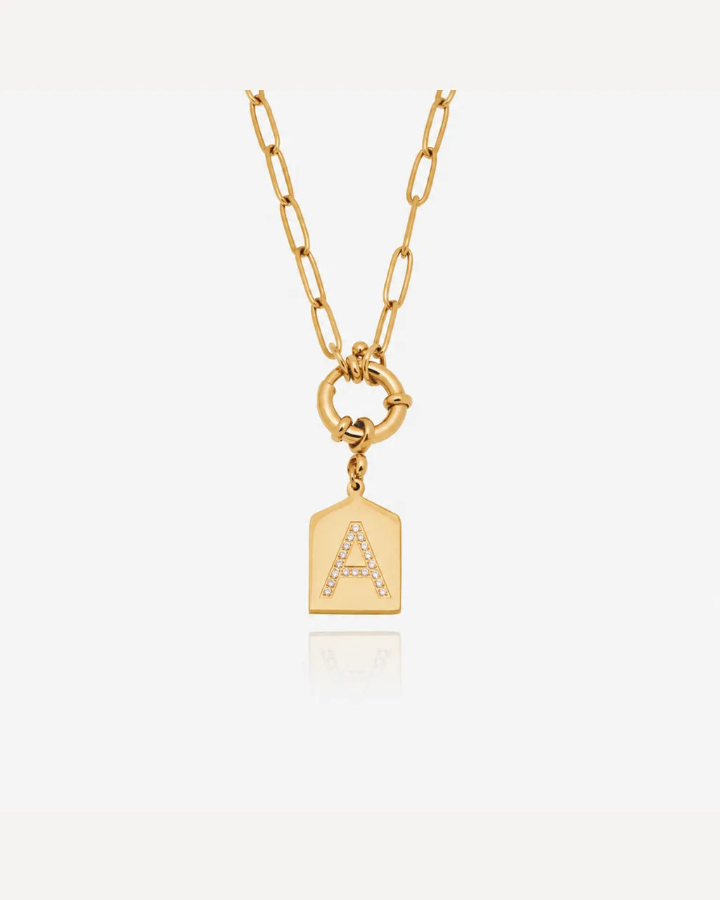 Olivia Pavè Initial Pendant Necklace