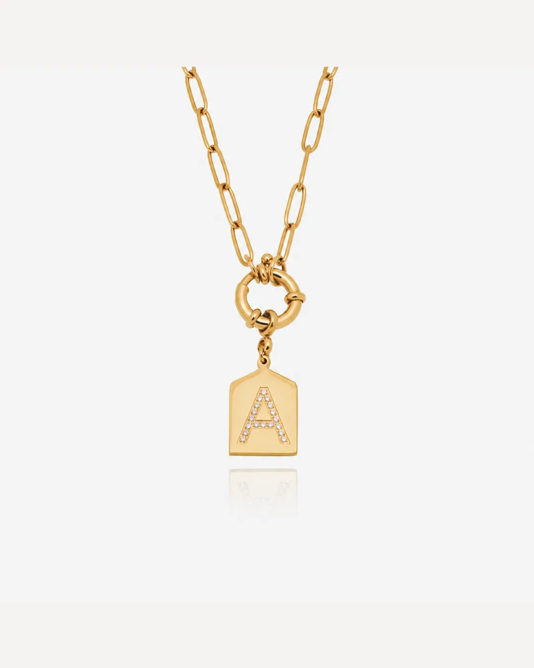 Olivia Pavè Initial Pendant Necklace