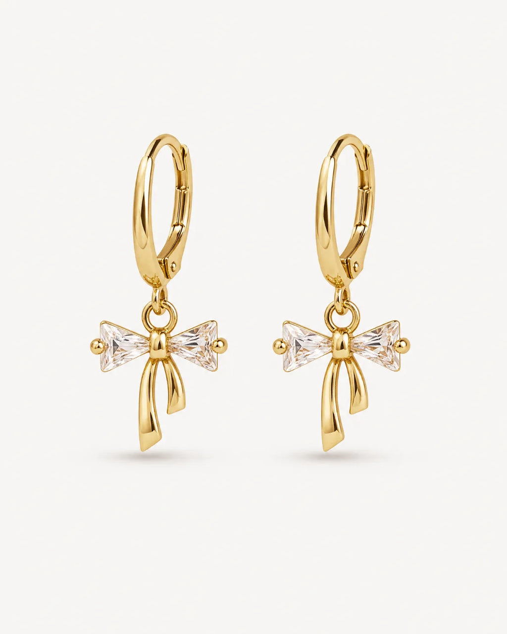 Celina Bow Huggie Earrings Lavish