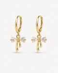 Celina Bow Huggie Earrings Lavish