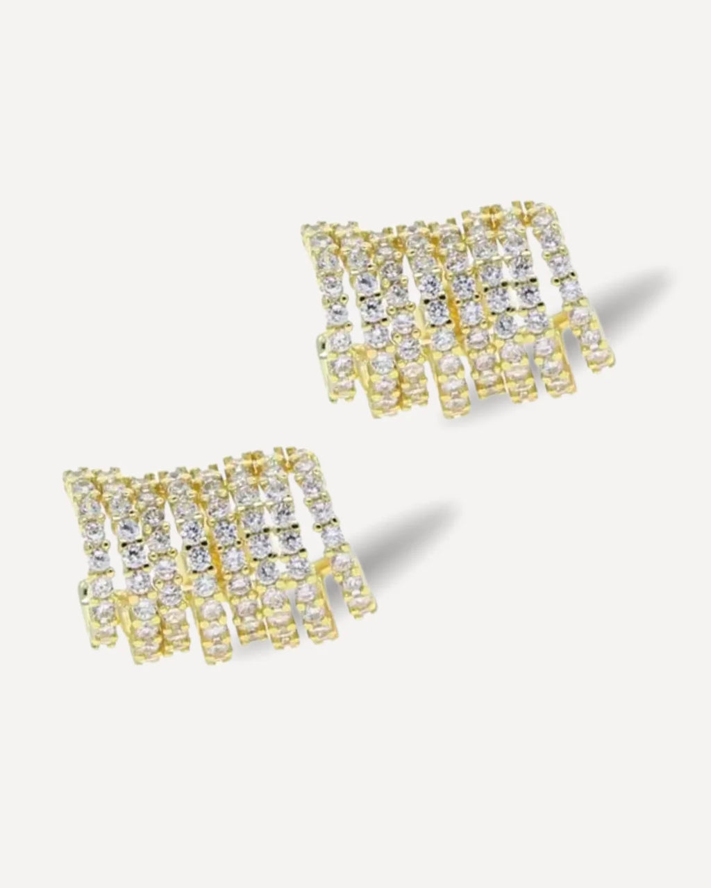 Noir & Gold Illusion earring