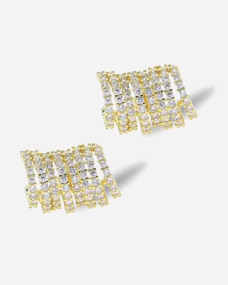 Noir & Gold Illusion earring