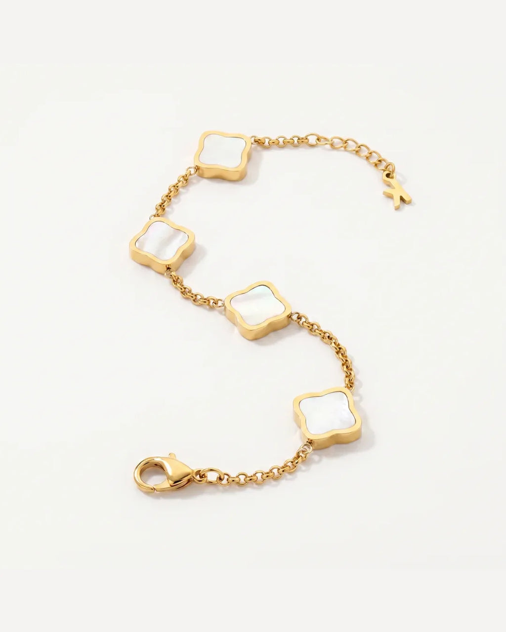 Viviana Mother of Pearl Clover Bracelet