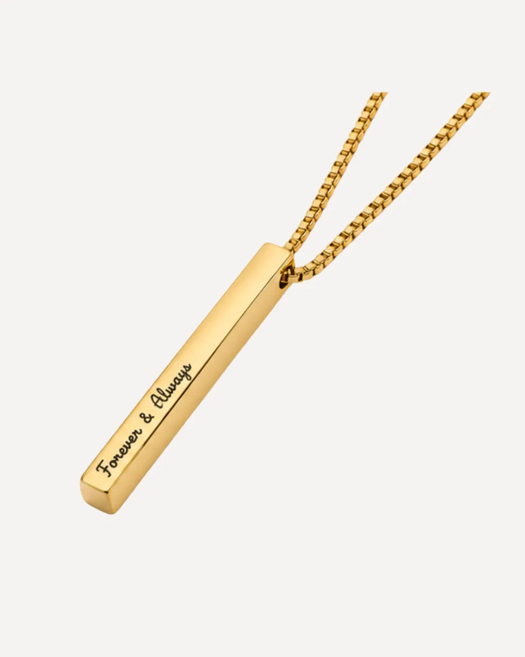 Charlotte Engraved Bar Necklace
