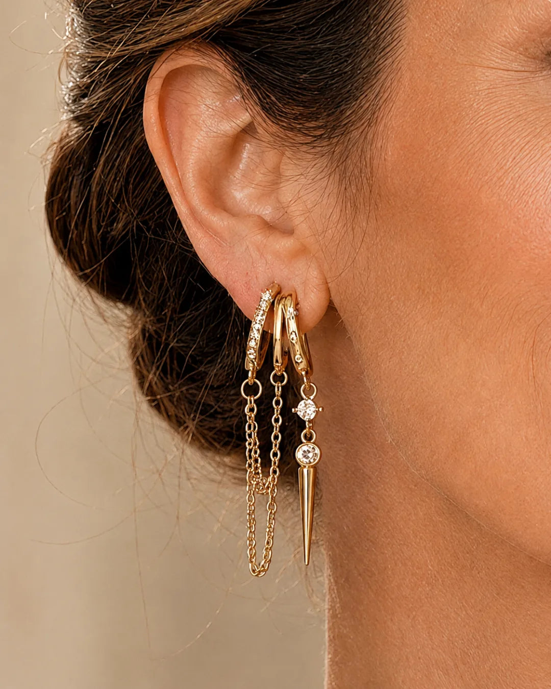 Bianca Spike Illusion Earrings Luxe