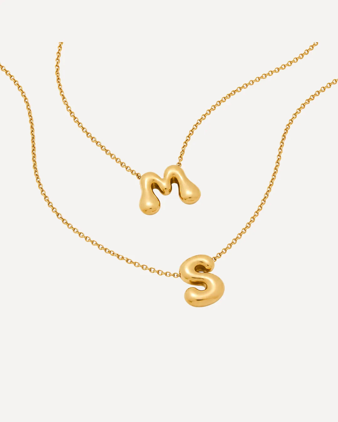 Amelia Bubble Initial Necklace