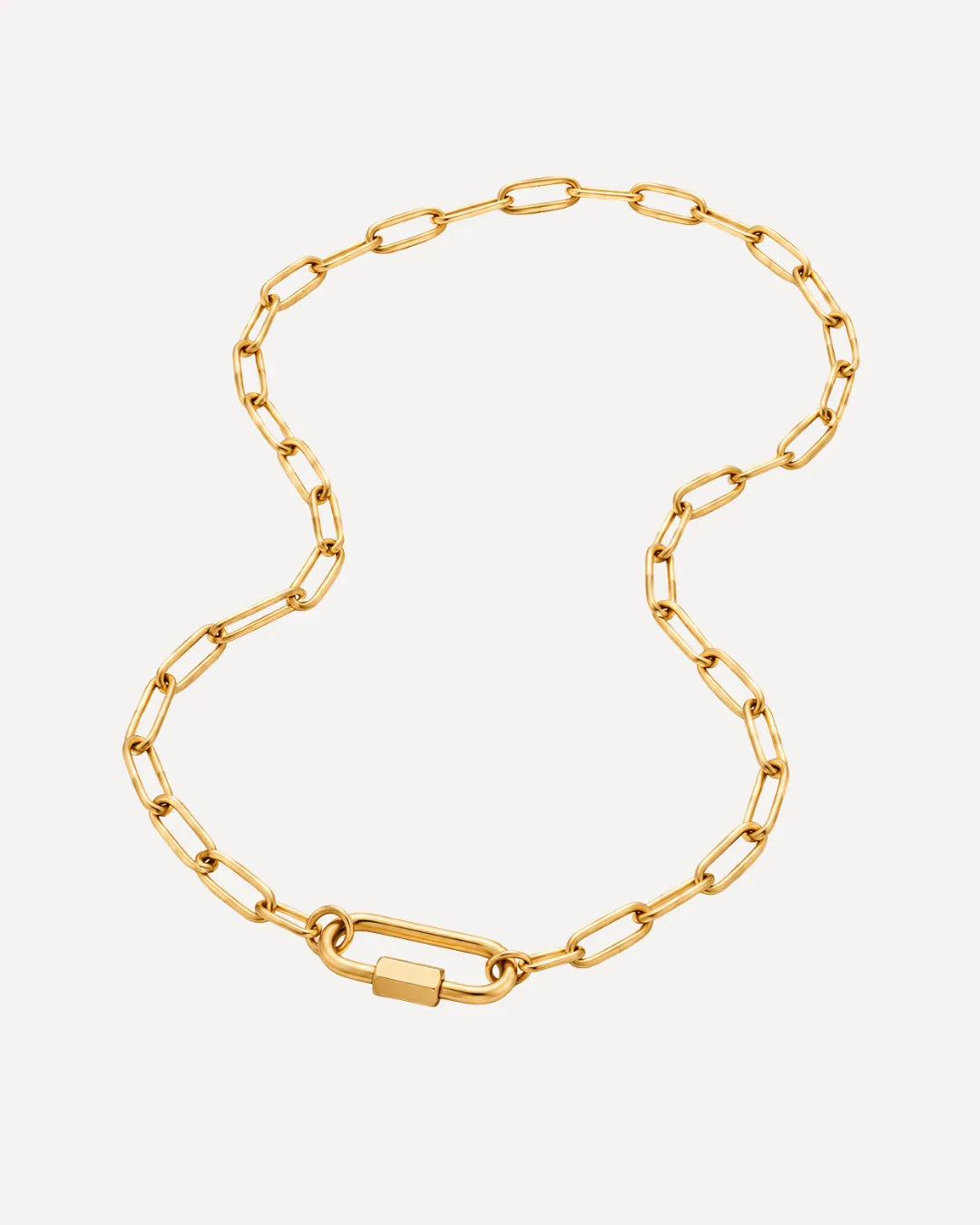 Mariella Carabiner Charm Lock Necklace