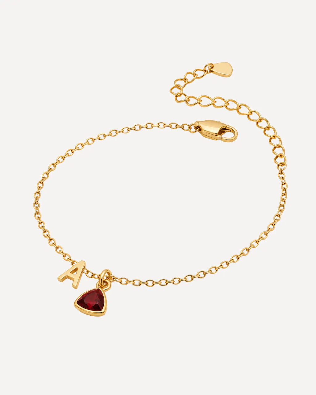 Ava Birthstone Initial Bracelet