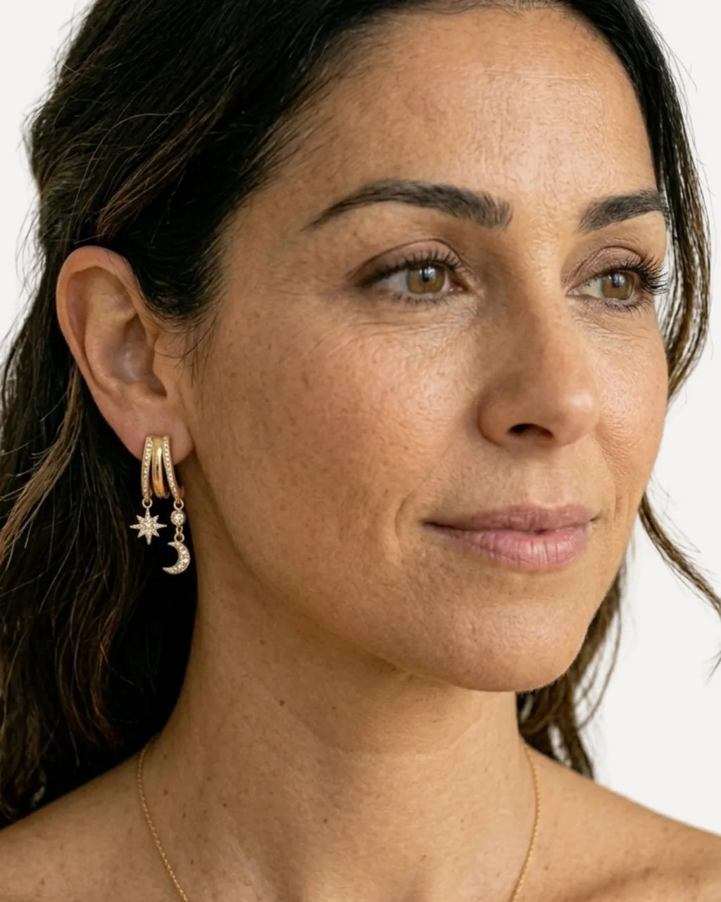 Luna Moon Star Illusion Earrings