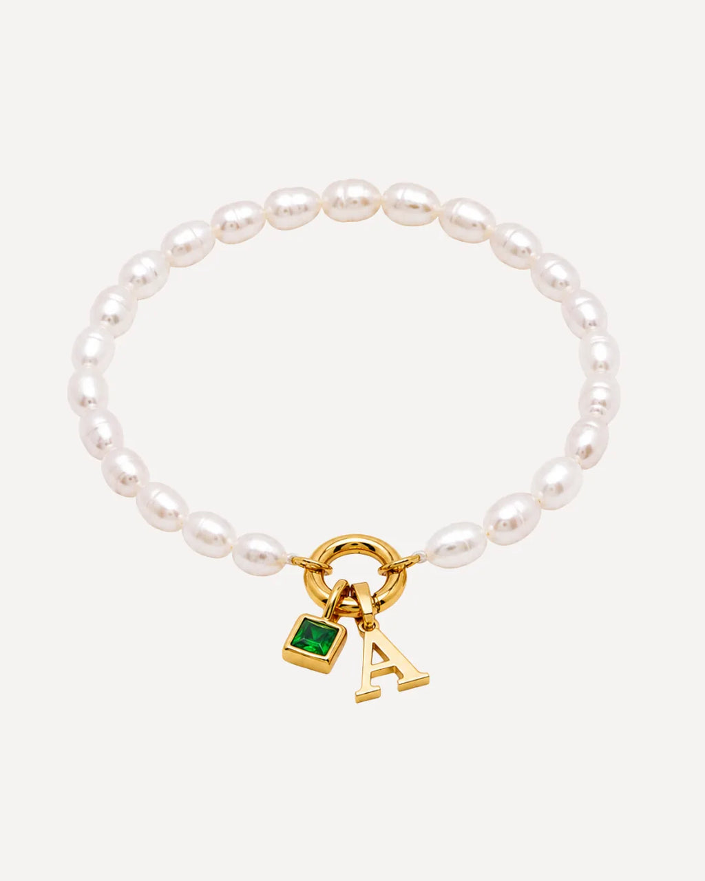 Emma Birthstone Bracelet with Pearl Beads