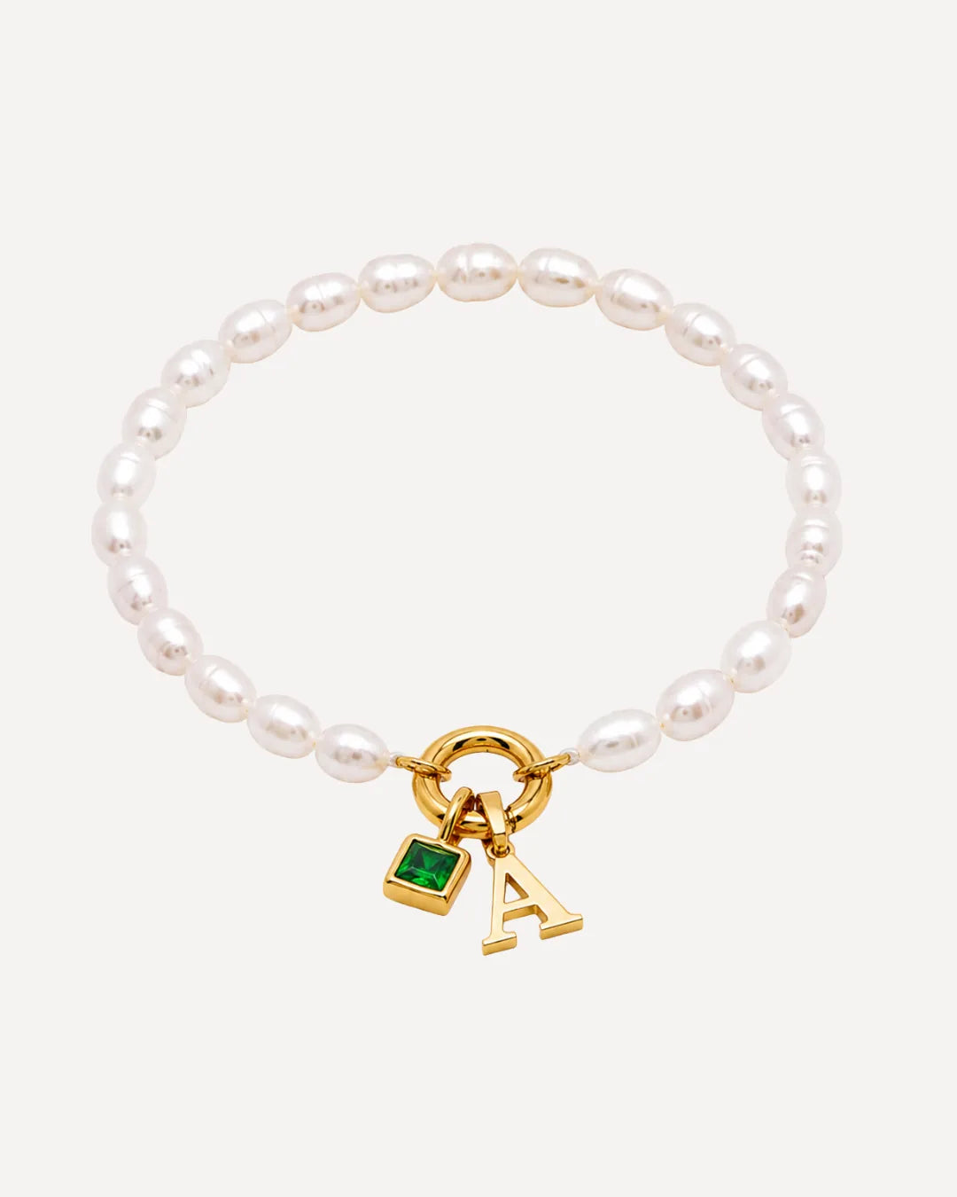 Emma Birthstone Bracelet with Pearl Beads