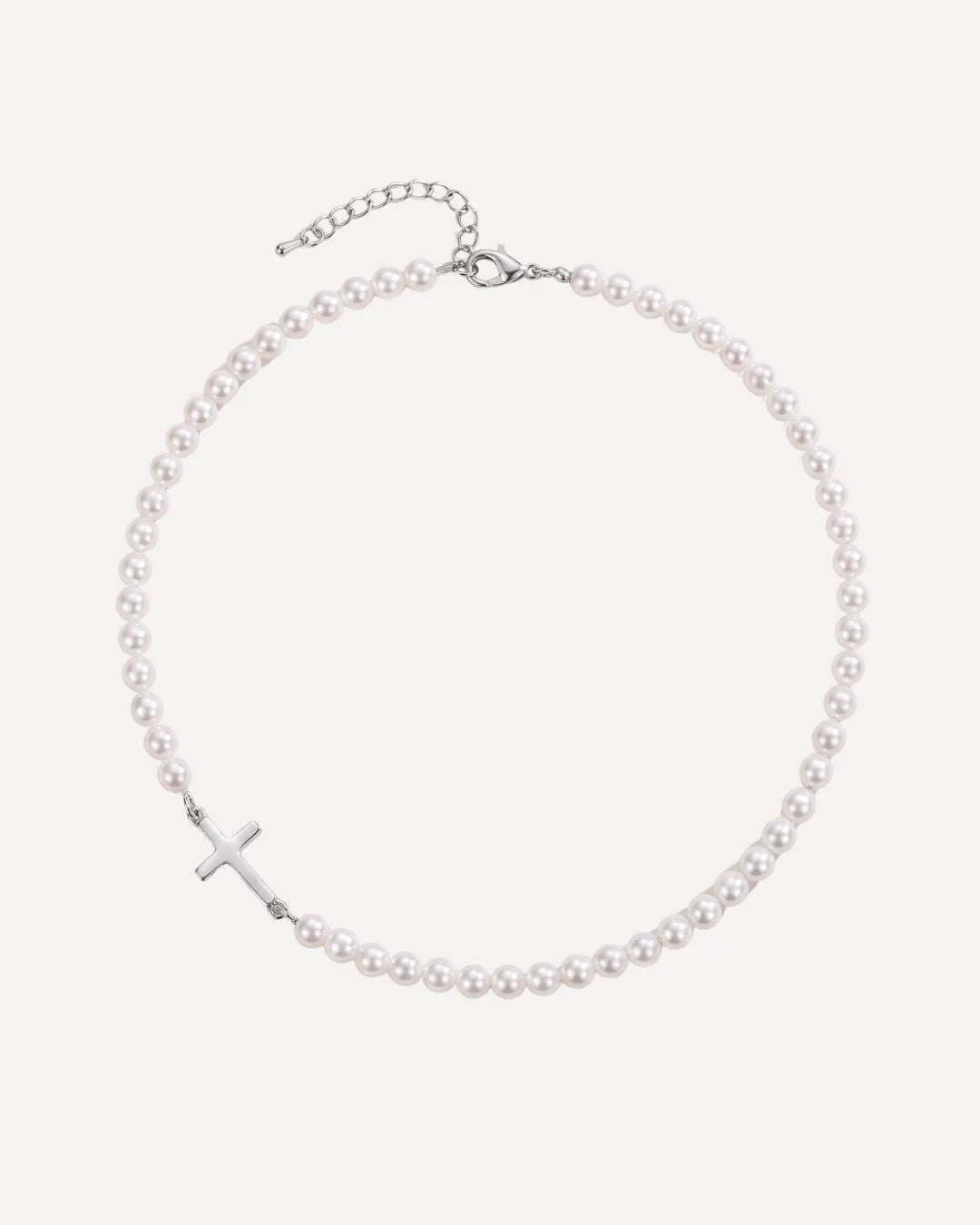 Celestine Cross Pearl Necklace Grace