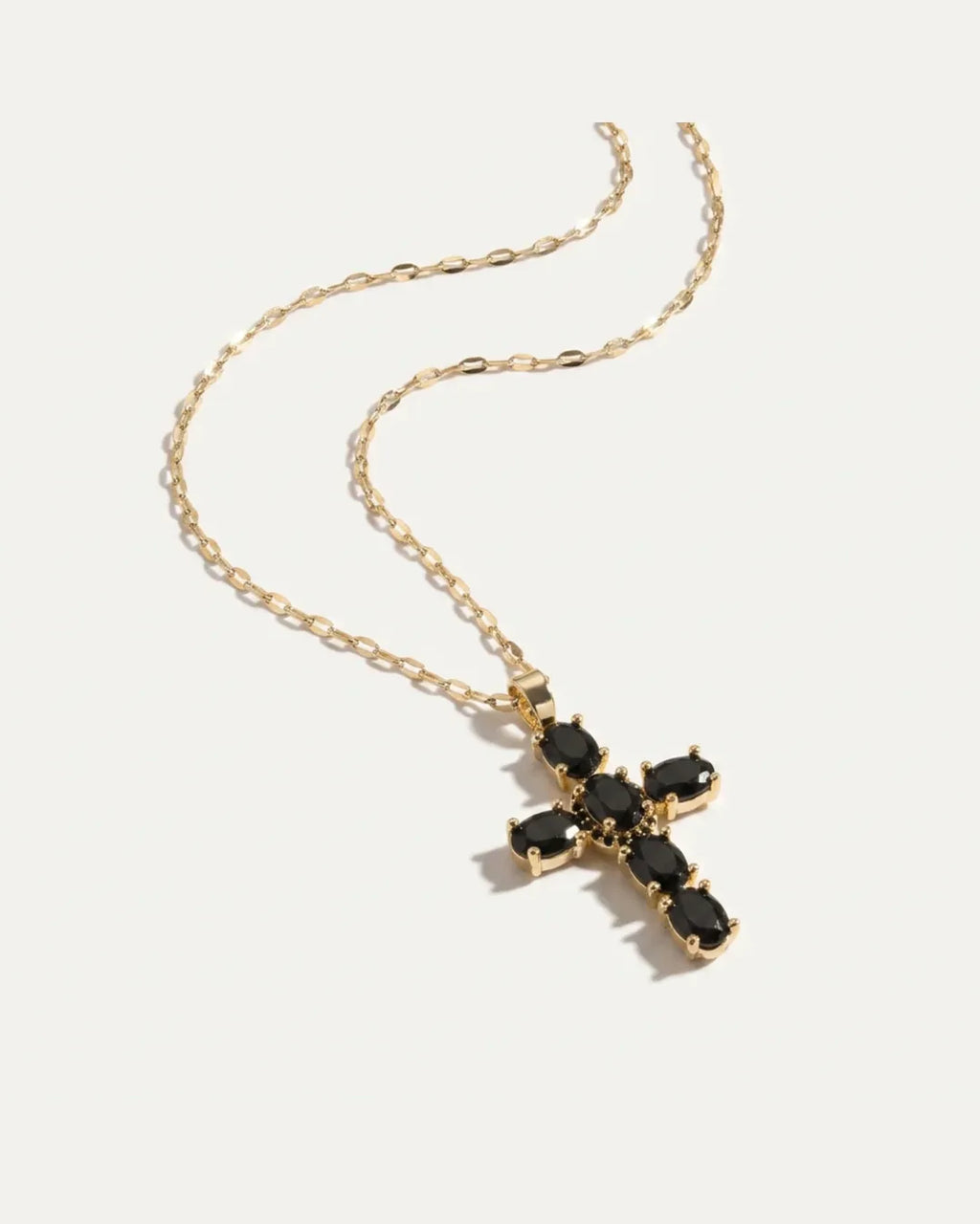 Esme Noir Cross Necklace Eternal