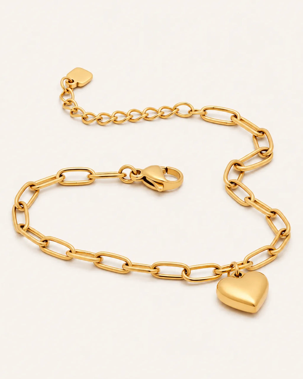 Olivia Paperclip Heart Chain Bracelet