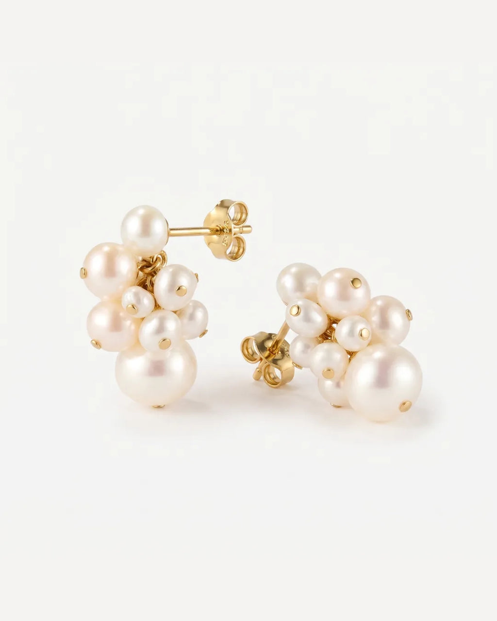 Ember Pearl Cluster Earrings Elegance