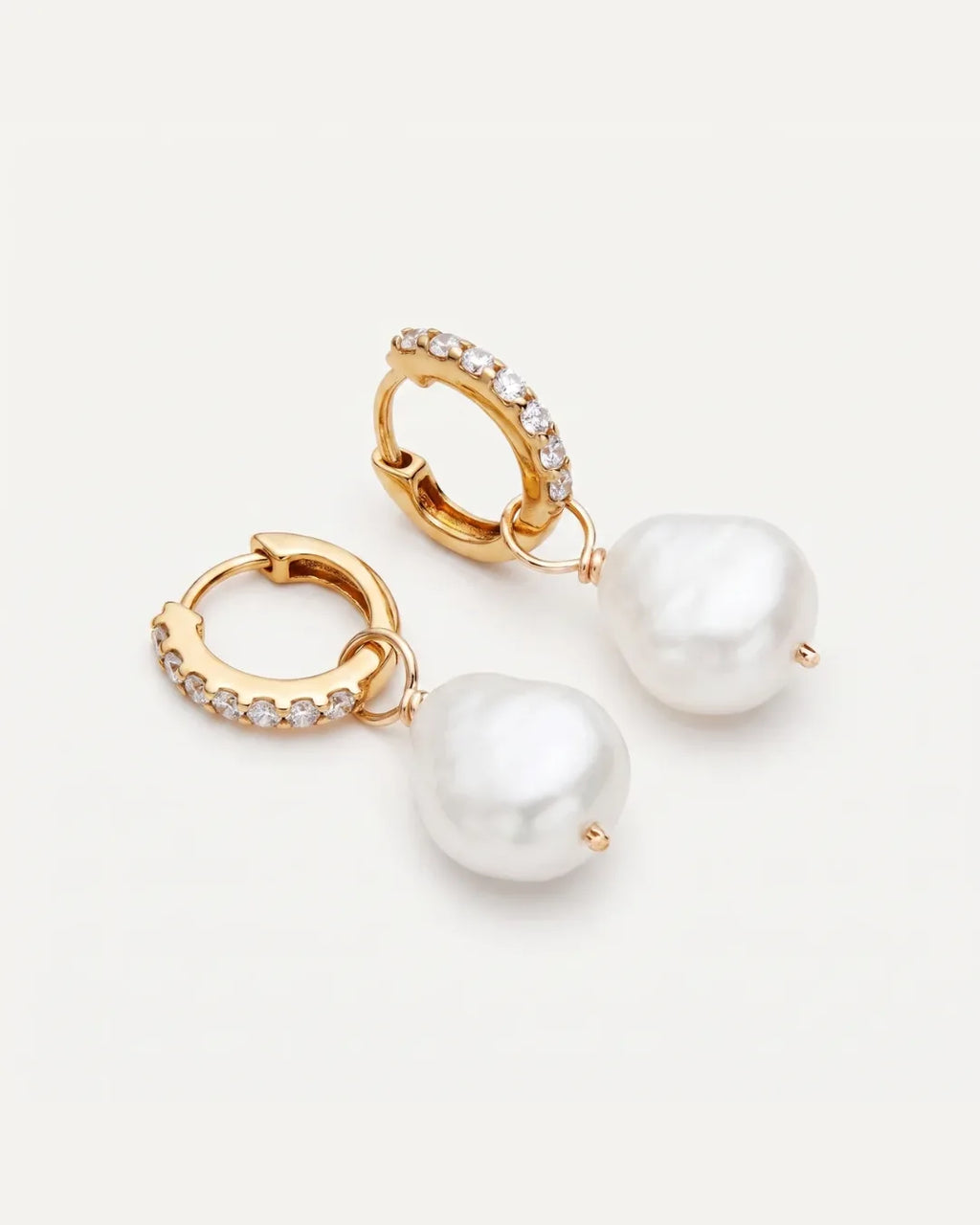 Rosaline Pearl Huggie Earrings Grace