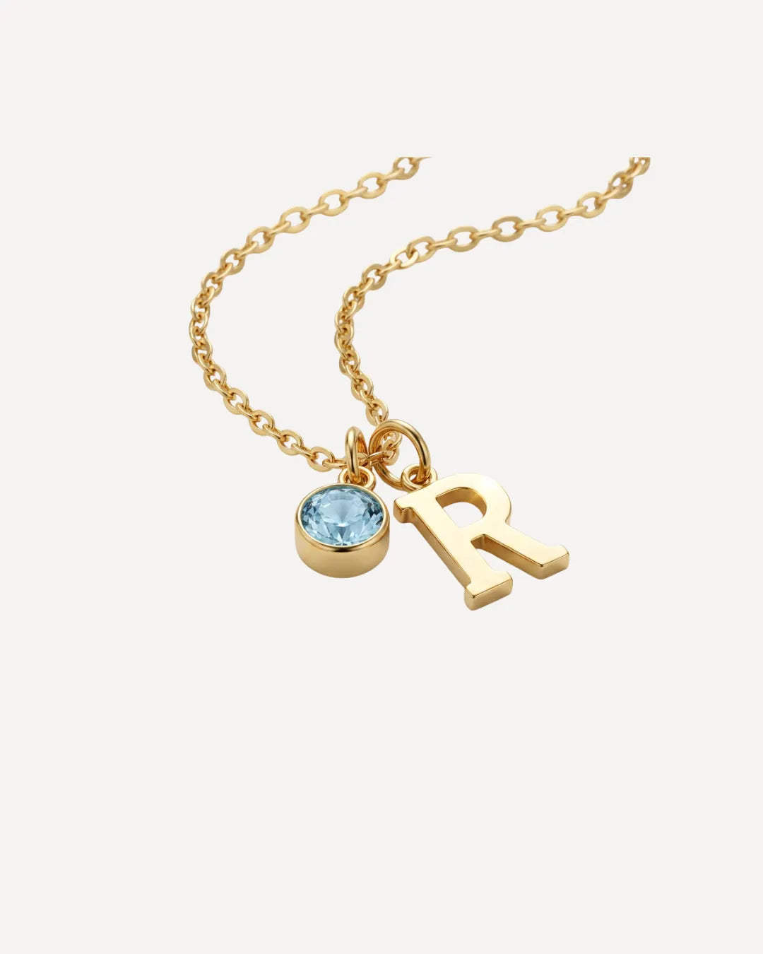 Isolde Initial Birthstone Necklace Signature