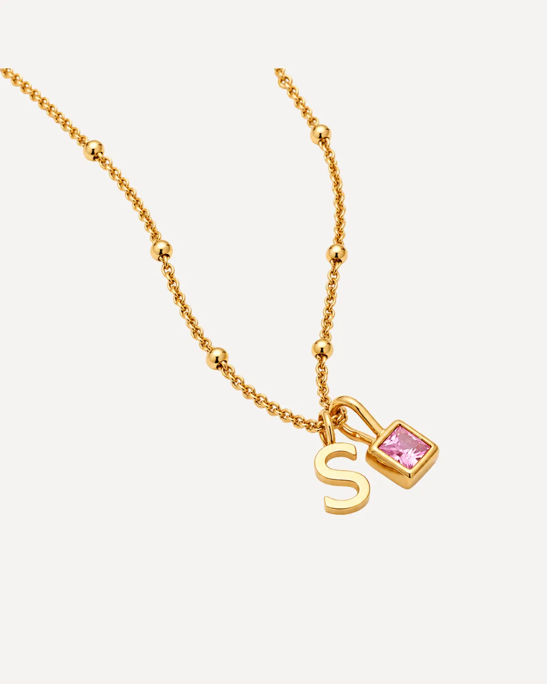 Ava Initial Birthstone Necklace