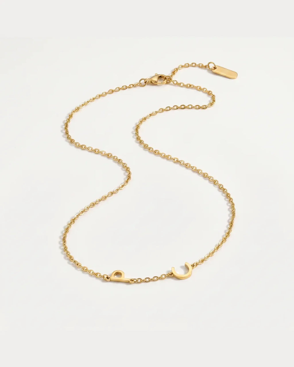 Annelise Sideways Initial Necklace Signature