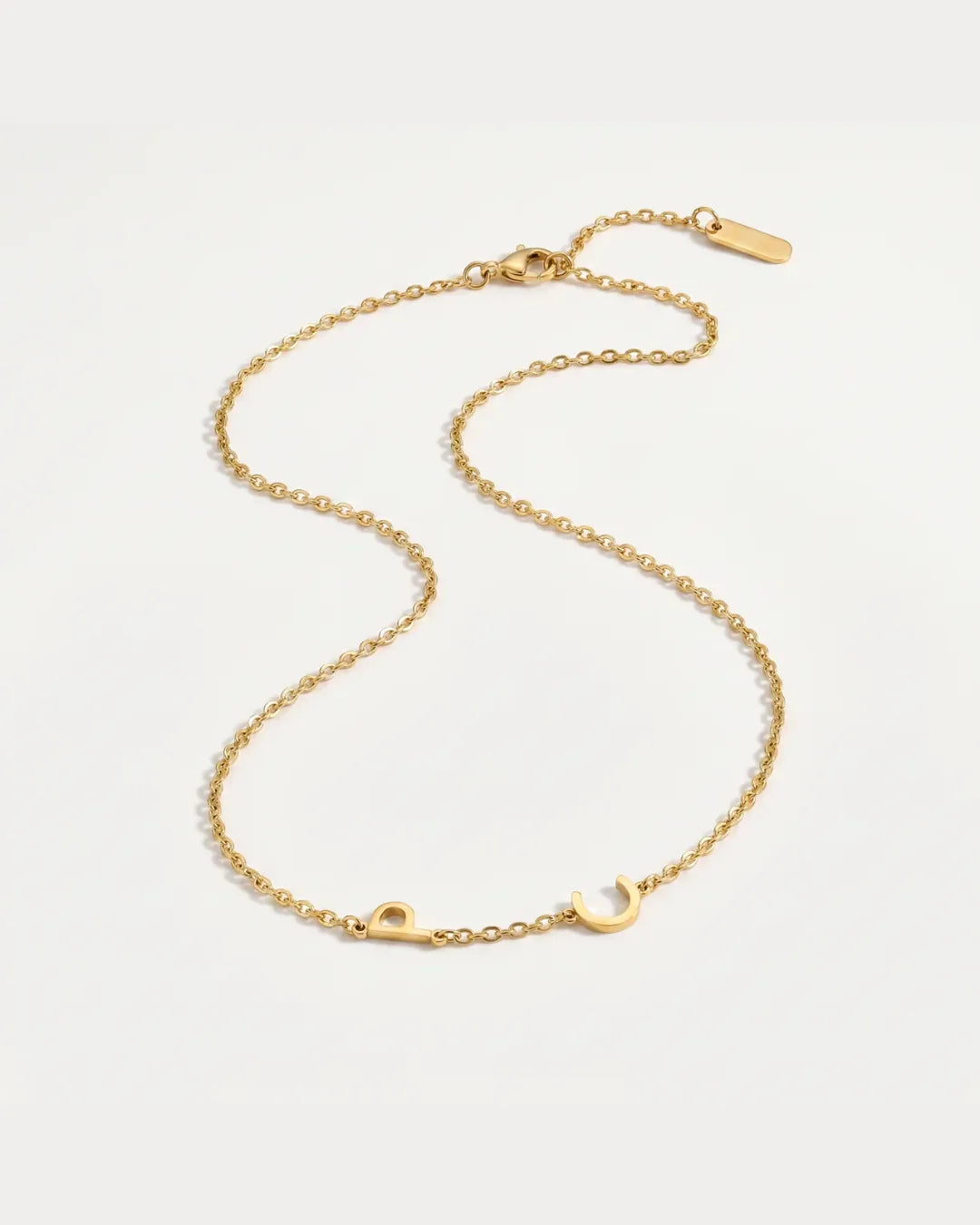 Annelise Sideways Initial Necklace Signature