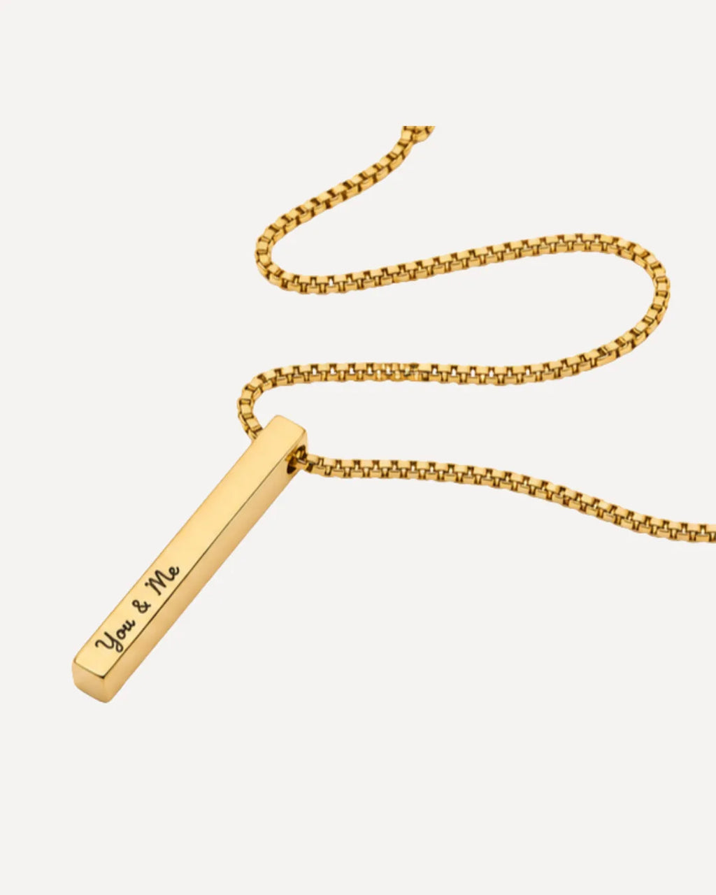 Charlotte Engraved Bar Necklace