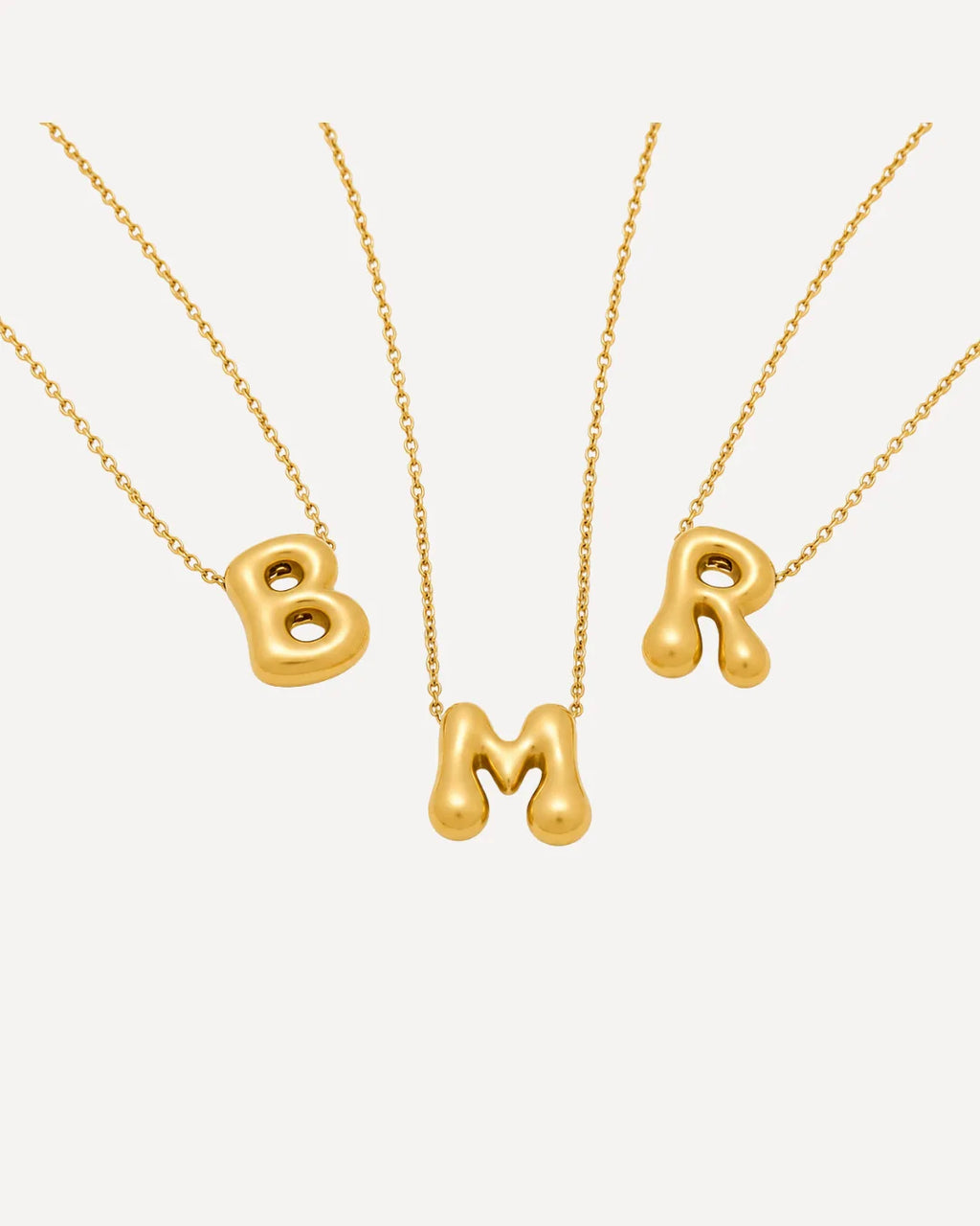 Amelia Bubble Initial Necklace
