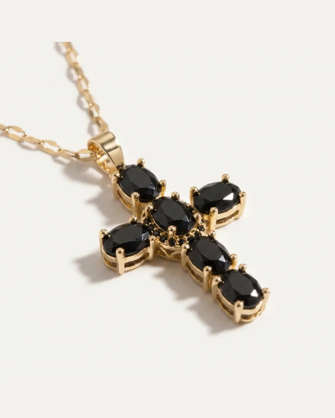 Esme Noir Cross Necklace Eternal