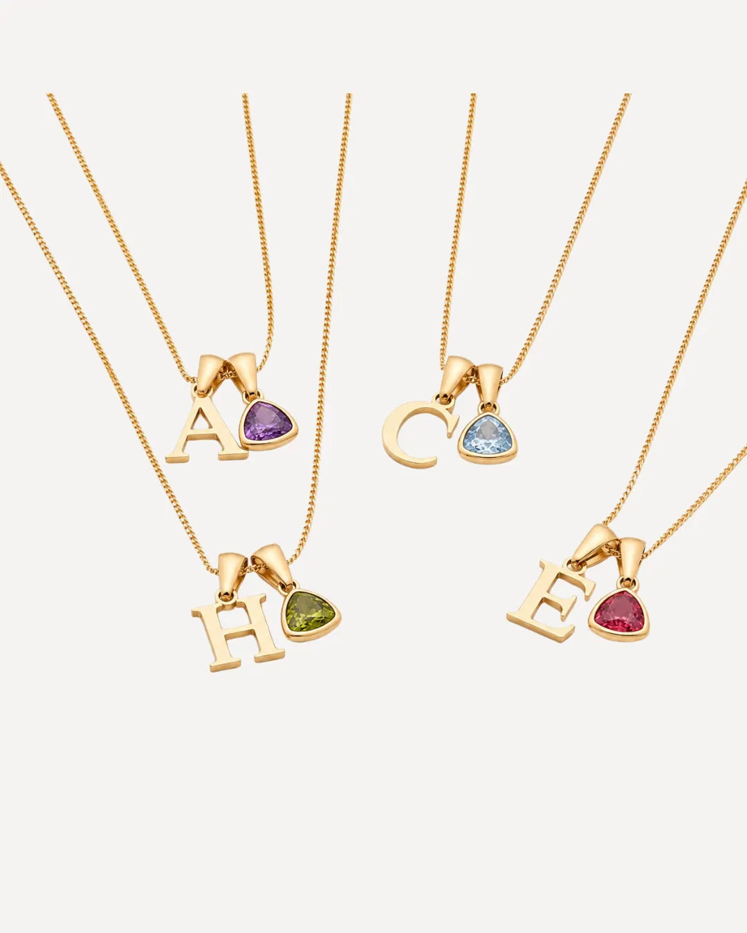 Emma Initial Birthstone Necklace