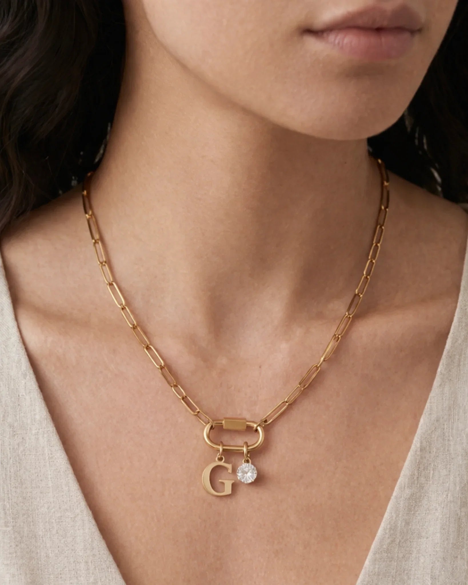 Name & Birthstone Signature Necklace